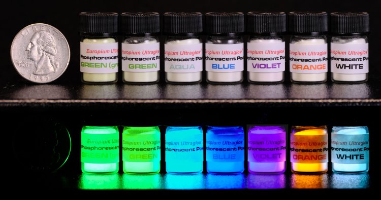 (image for) Europium UltraGlow Powder Sample Pack, Small - Click Image to Close