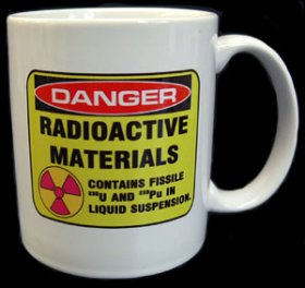 'Liquid Radioactive Materials' U235 and Pu239 Coffee Mug