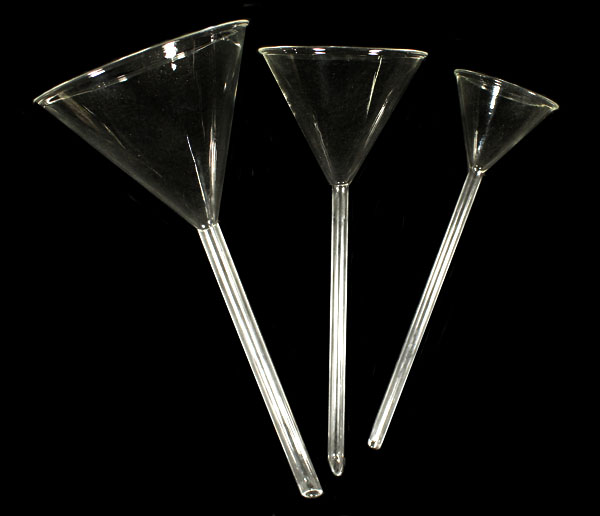 (image for) Glass Funnels, long stem - Click Image to Close