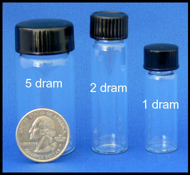 (image for) Glass Vials - with polycone caps - Click Image to Close