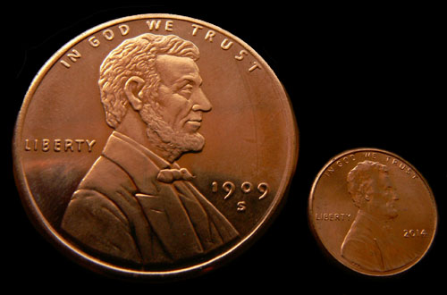 (image for) Copper Metal, giant penny coin - Click Image to Close