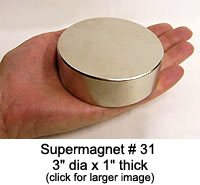 (image for) Supermagnet # 31 (3" x 1" Disc) - Click Image to Close