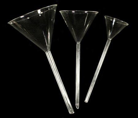 Glass Funnels, long stem