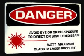 'Laser Warning' Sign