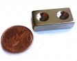(image for) 1" x 1/2" x 1/4" Thick Plate with 2 Countersunk Holes