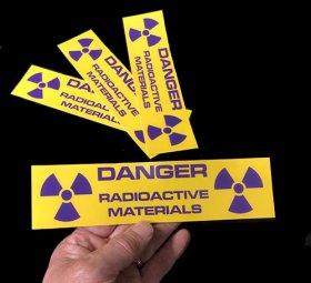 Radioactive Material Warning Stickers