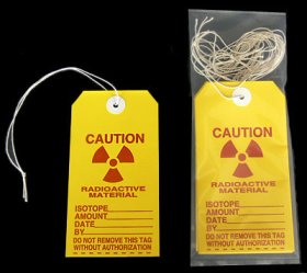 Radiation Warning Tags