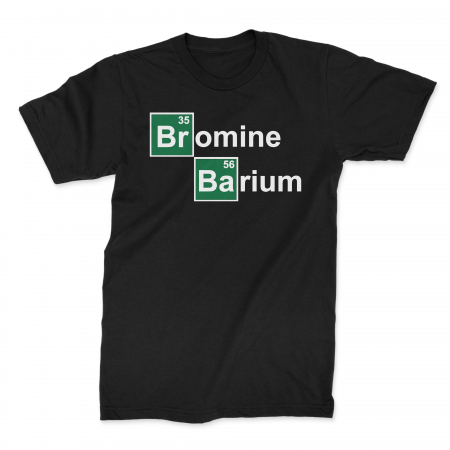 'Bromine Barium' Black T-Shirt
