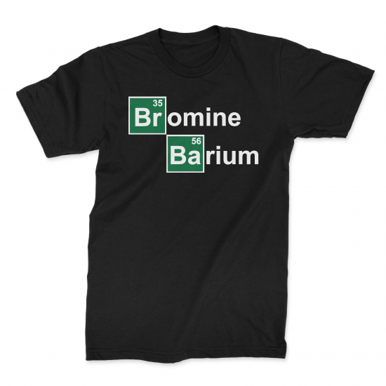 \'Bromine Barium\' Black T-Shirt