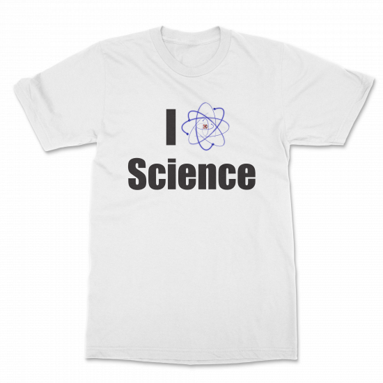 (image for) "I Love Science" (Atom) T-Shirt - Click Image to Close