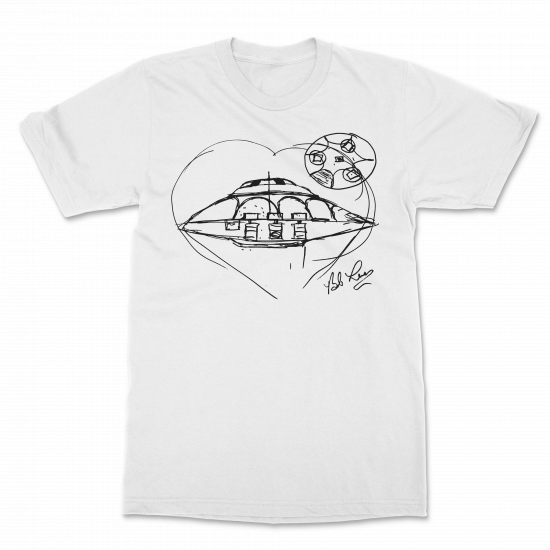(image for) White 'Sport Model Sketch' T-Shirt - Click Image to Close