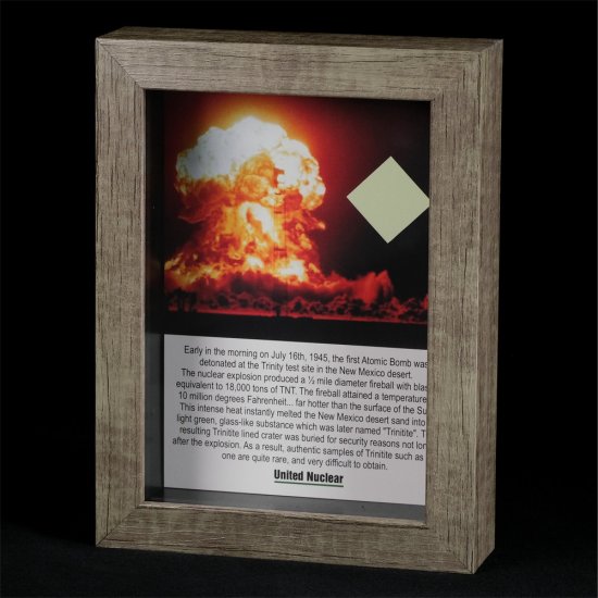 (image for) Trinitite Display Framing (Trinitite not included)