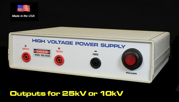 High Voltage DC Power Supply, 25,000 volts - Click Image to Close