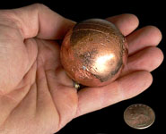 Copper Metal Ball - Click Image to Close