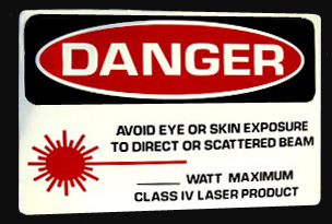 \'Laser Warning\' Sign