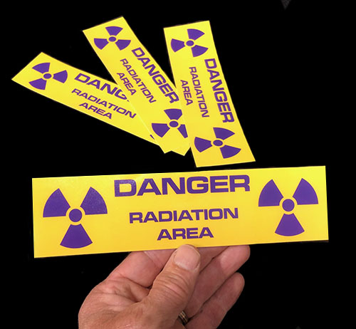 Radiation Area Warning Stickers - Click Image to Close