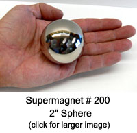 (image for) Supermagnet # 200 (2" Sphere) - Click Image to Close