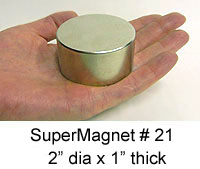(image for) Supermagnet # 21 (2" x 1" Disc) - Click Image to Close