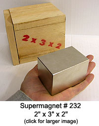 Supermagnet # 232 (2\" x 3\" x 2\" Block)