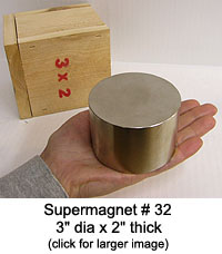 (image for) Supermagnet # 32 (3" x 2" Disc) - Click Image to Close