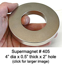 Supermagnet # 405 (4" x 0.5" x 2" Ring)
