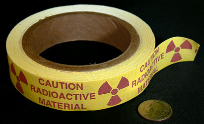 Radiation Warning Tape, style # 4 - Click Image to Close