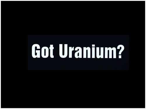 'Got Uranium' - Glow-in-the-Dark Black T-Shirt - Click Image to Close