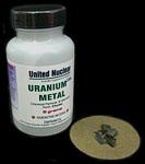 Uranium Metal, 3 gram sample - Click Image to Close